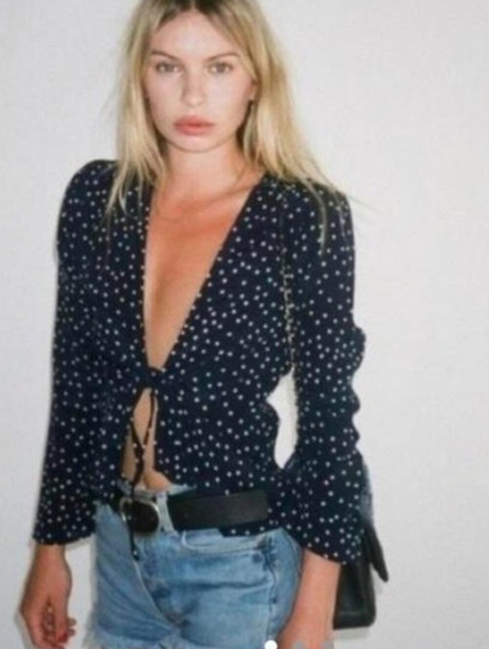 Realisation Par Bianca Top Stars Silk Tie Top